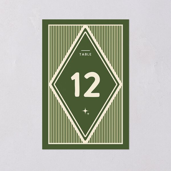 Retro Tropical Destination Table Numbers Pear Signature