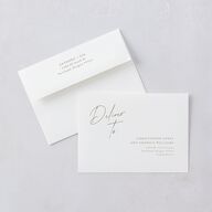 Corner Date Wedding Invitations Pure White Signature Blank No Standard