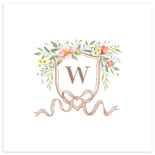 Countryside Crest Luncheon Napkins Mocha Napkin Uncoined