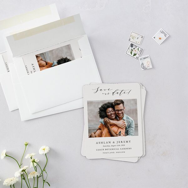 Simply Elegant Save The Date Magnets Champagne Magnet Paper