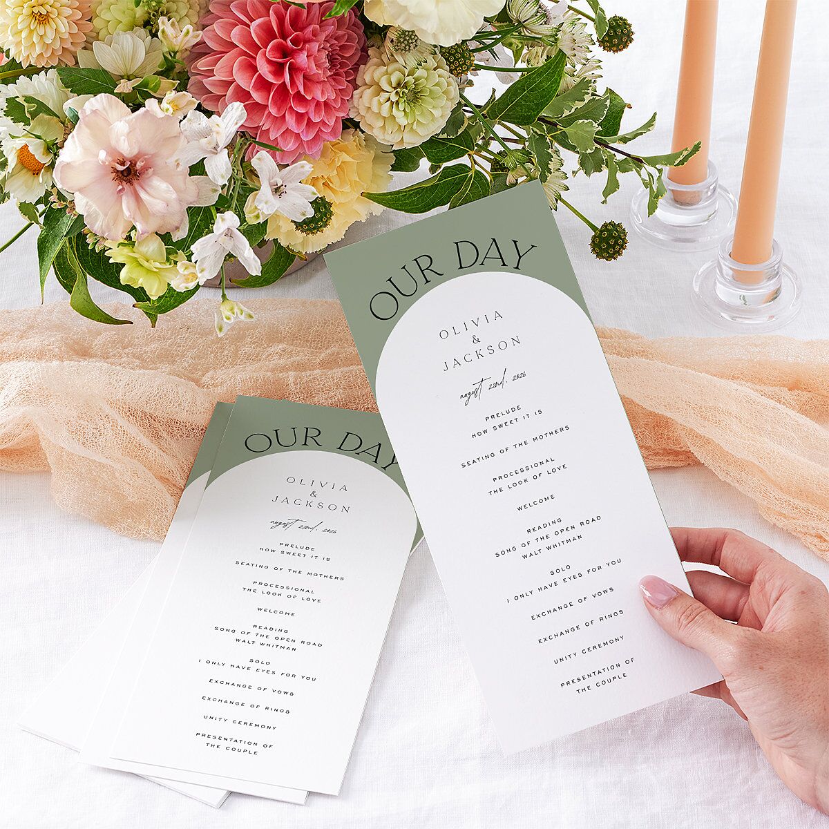 Love Is Patient Wedding Programs Thyme Signature