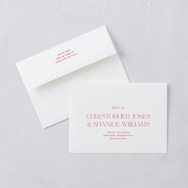 Hawaiian Tropical Orchid Oval Bridal Shower Invitations Crimson Signature Blank Standard