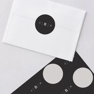 Simply Classic Wedding Stickers Charcoal Circle