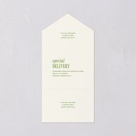 Editorial Promise All-in-One Wedding Invitations Meadow Signature Light Both Recipient and Return Addresses No