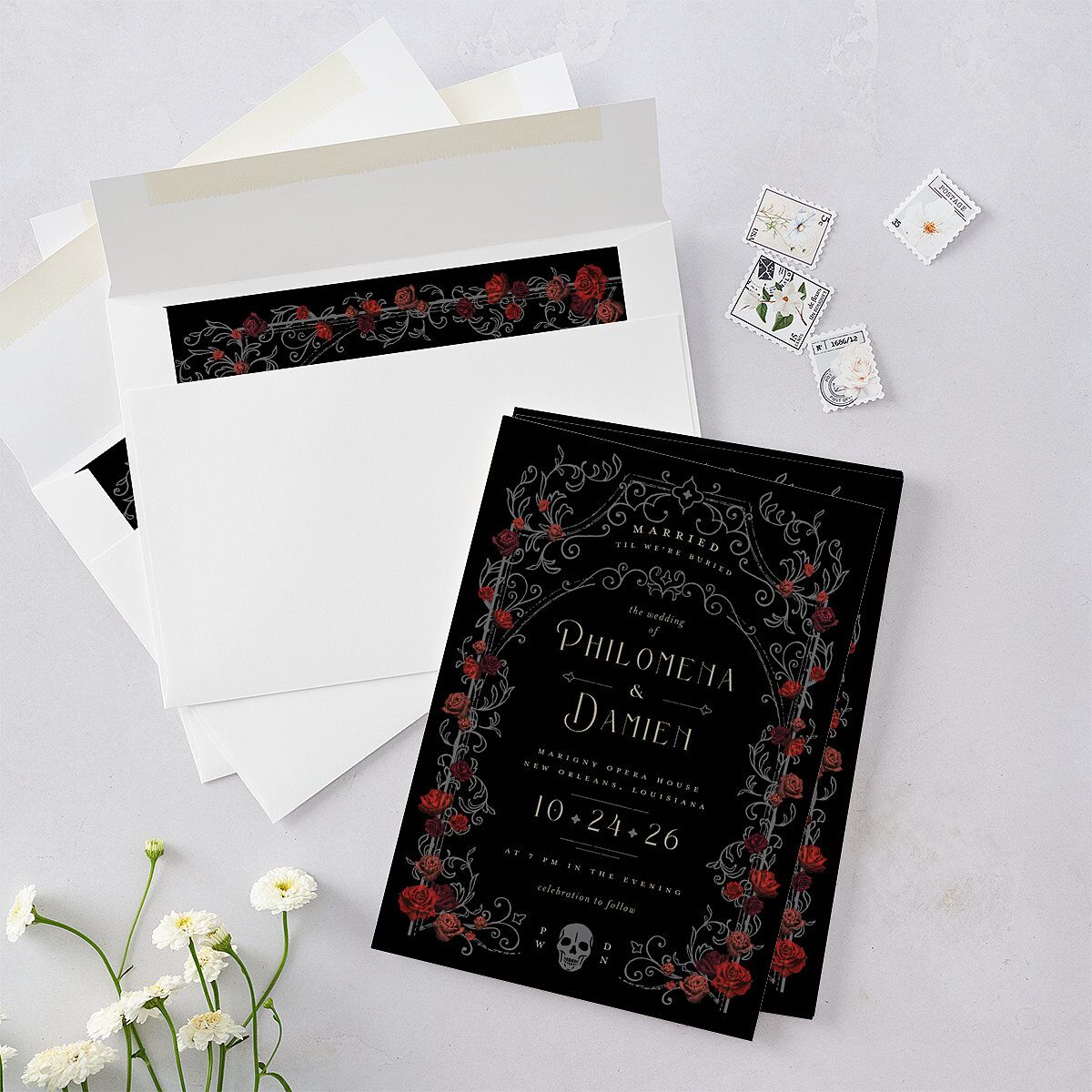 Gothic Gate Wedding Invitations — view 4