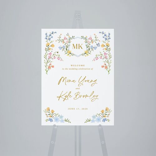 Fairytale Wildflower Crest Standard Welcome Sign Medium Daffodil Standard Outdoor Corrugated M Welcome