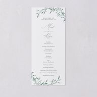 Illustrated Vines Wedding Programs Hunter Green Signature