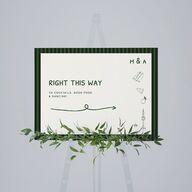 Hand Drawn Recipe Standard Direction Sign Medium Dark Camo Standard Indoor Foam Core M Direction