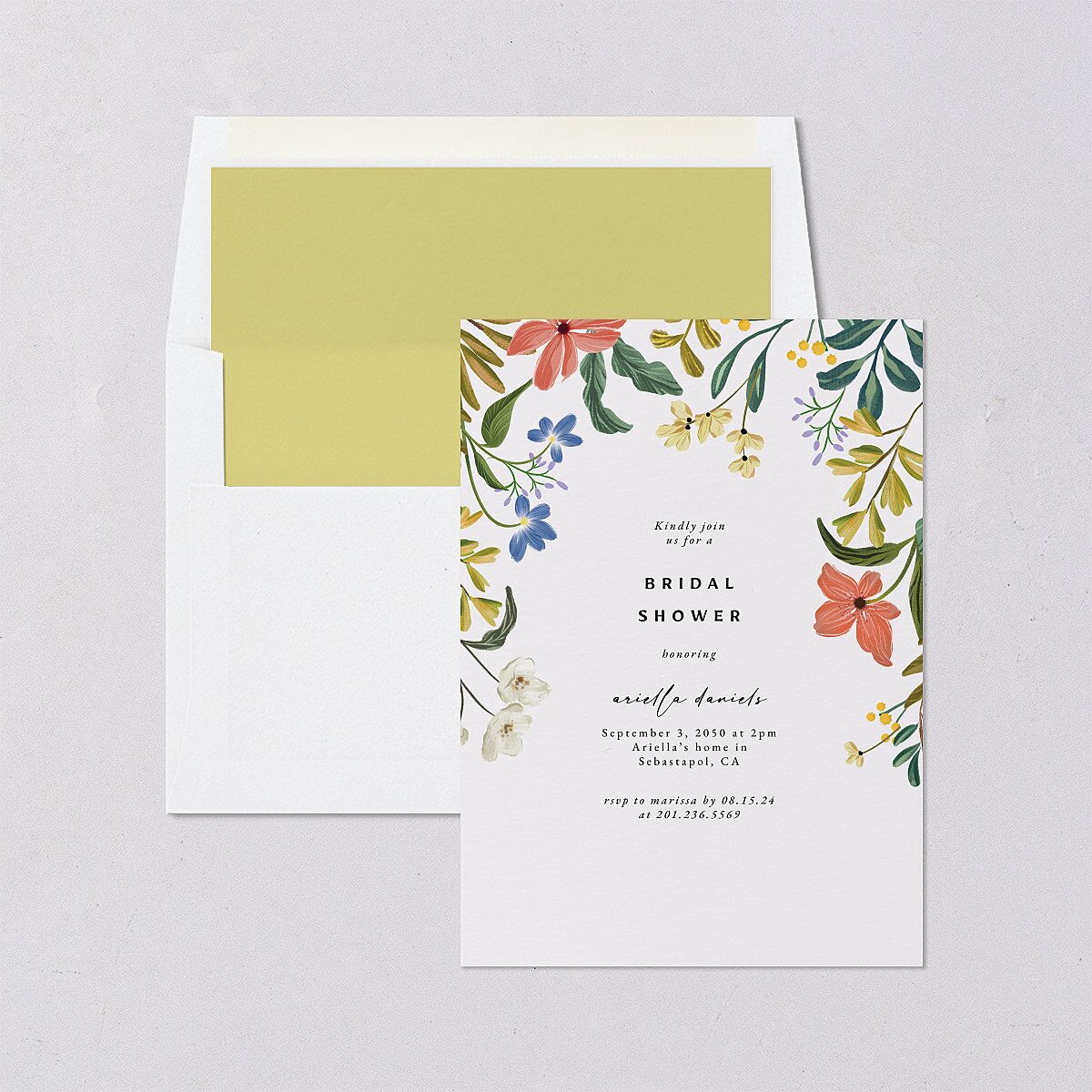 Vintage Garden Bridal Shower Invitations Rose Gold Signature Blank
