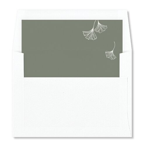 Ginkgo Leaves Envelope Liners Thyme Standard