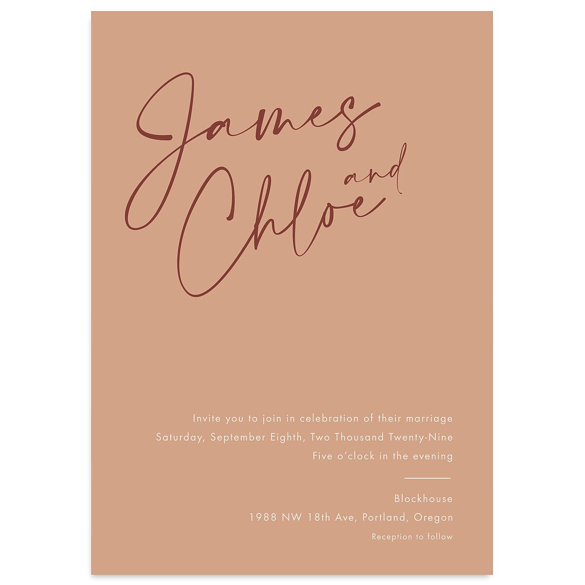 Simple Script Wedding Invitations