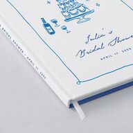 Hand Drawn Cake Bridal Shower Guest Books French Blue