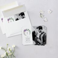 Romantic Wisteria Save The Date Magnets Purple Petal Magnet Paper