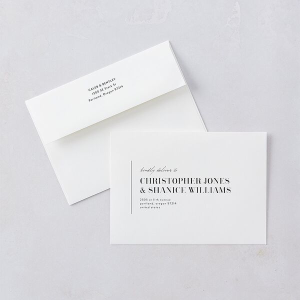 Classic Border Wedding Invitations Midnight Signature Blank No