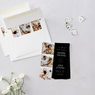 Intricate Ampersand Save the Date Petite Cards Midnight Signature smooth Blank No Standard