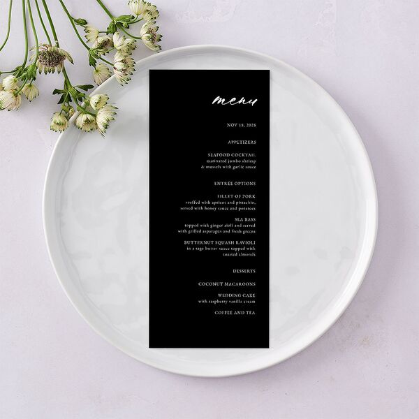 Vertical Names Menus Licorice Signature