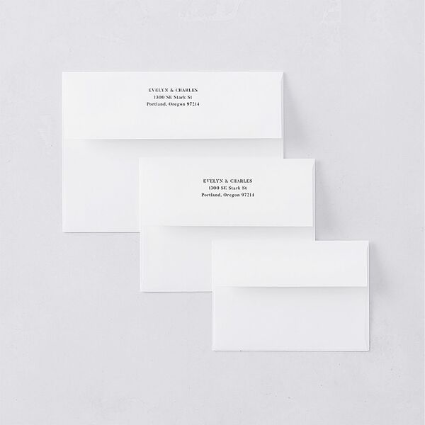 Whimsical Hand Drawn Bow Save the Date Petite Card Envelopes White Linen Both Recipient and Return Addresses Signature Standard