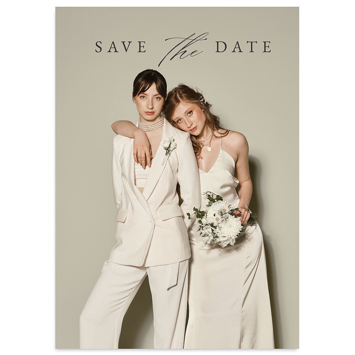 Illustrated Vines Save The Date Cards