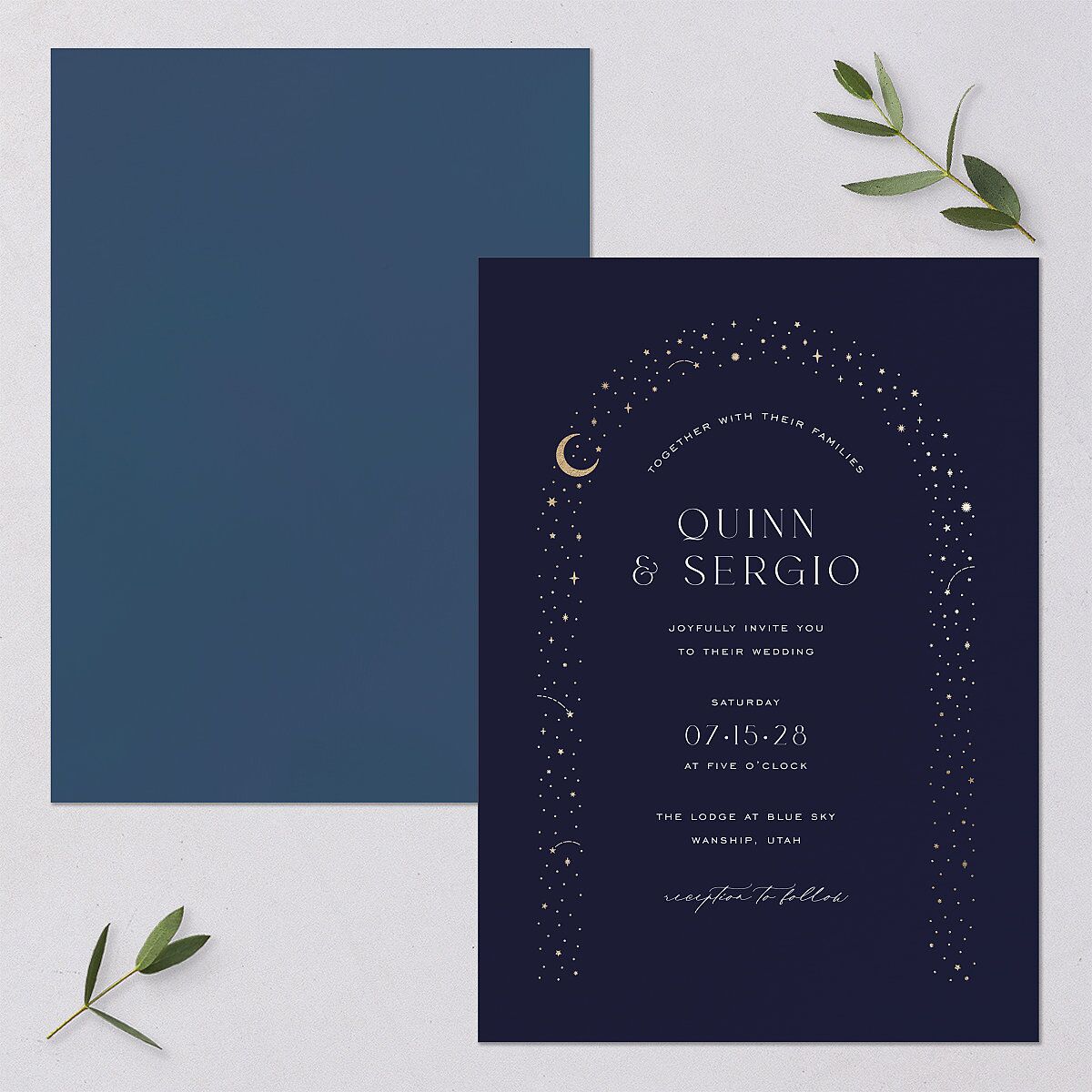 Celestial Arch Wedding Invitations — view 1
