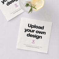 Upload Your Own Design Cocktail Napkins Pure White Napkin Uncoined