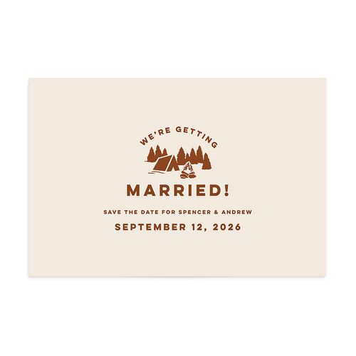 Adventure Icon Save the Date Postcards Walnut