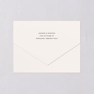Celestial Galaxy All-in-One Wedding Invitations Dark Navy Signature Light Both Recipient and Return Addresses No