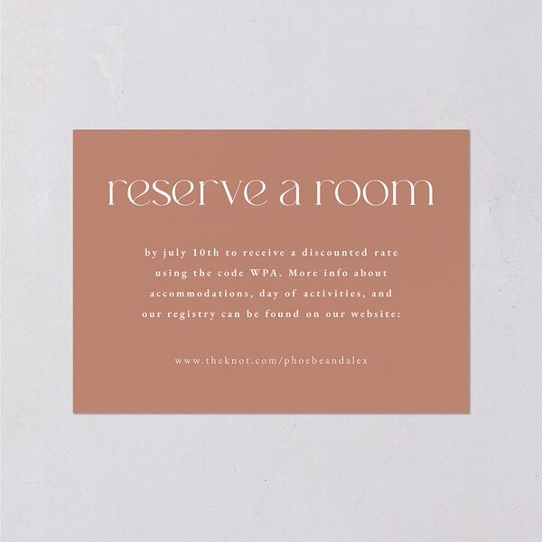 Striking Scene Wedding Enclosure Cards Dusty Rose Signature Standard