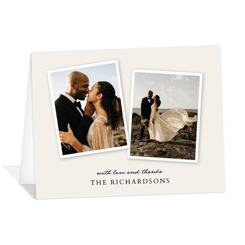 Captured Memories Photo Thank You Cards Linen