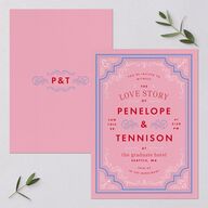 Cinematic Wedding Invitations Lily Signature Blank No Standard