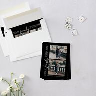 Ornate Garden Save the Date Petite Cards Garnet Signature smooth Blank No