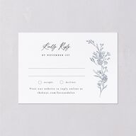 Romantic Branches Wedding Response Cards Navy Signature Standard