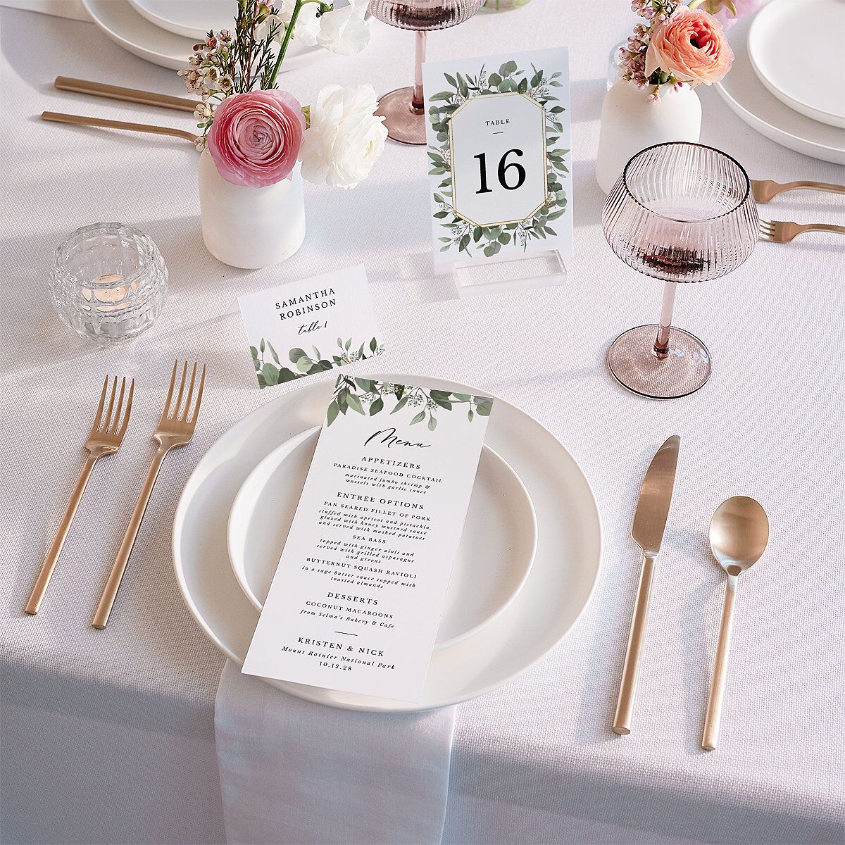 Eucalyptus Frame Table Numbers — view 4