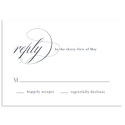 Opposites Attract Wedding Response Cards Moody Blue Signature