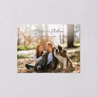 Floral Arc Save the Date Petite Cards Shell Pink Signature smooth Blank No Standard