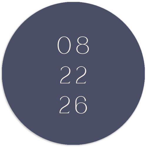 Love Is Patient Wedding Stickers Midnight Navy Circle