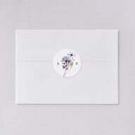 Pressed Flowers Wedding Stickers Regency Blue