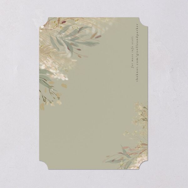 Ethereal Pampas Save The Date Cards Gold Thyme Signature smooth Blank No