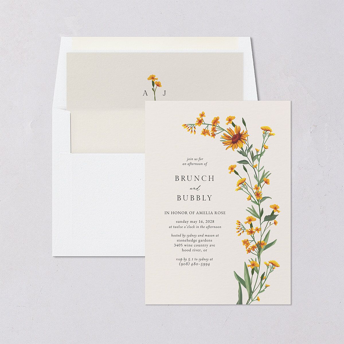 Wild Daisies Bridal Shower Invitations — view 4