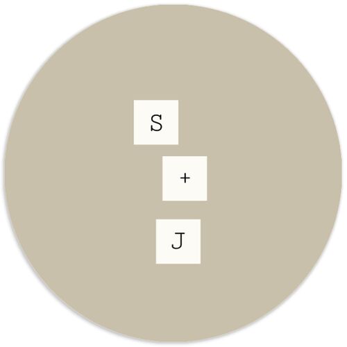 Editorial Label Maker Wedding Stickers Linen Circle