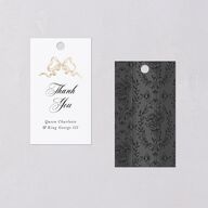 Rose Garden Crest Favor Gift Tags by Bridgerton Gold Pure White Signature
