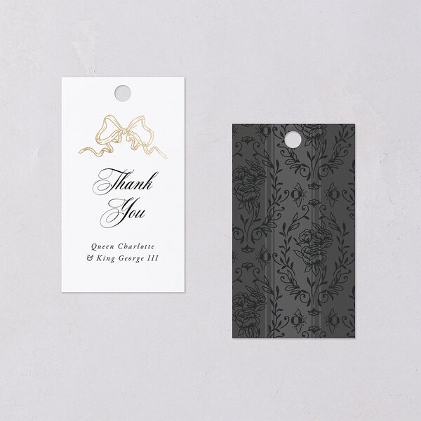 Rose Garden Crest Favor Gift Tags by Bridgerton Gold Pure White Signature