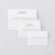 Opulent Garden Foil Rehearsal Dinner Invitation Envelopes White Standard Pure White Both Recipient and Return Addresses Signature