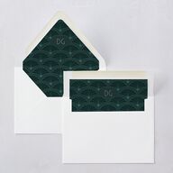 Gatsby Deco Arch Euro Envelope Liners Dark Emerald Luxe