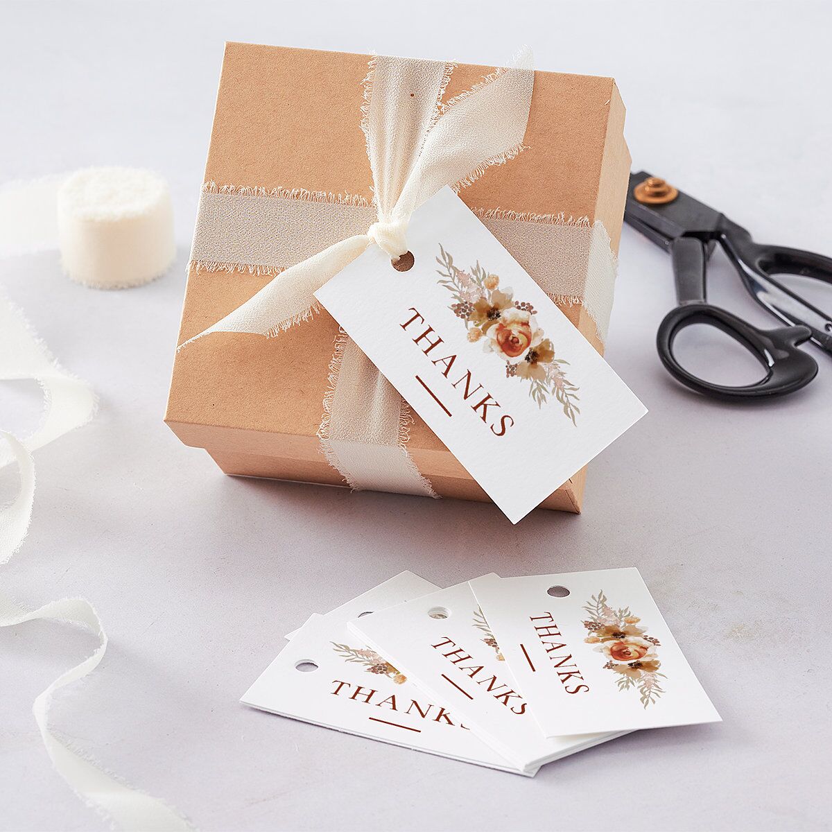 Bohemian Arch Favor Gift Tags Copper Signature