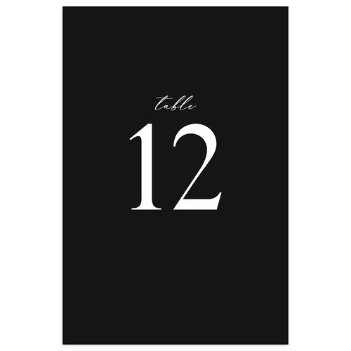 Timeless Script Table Numbers Midnight Signature