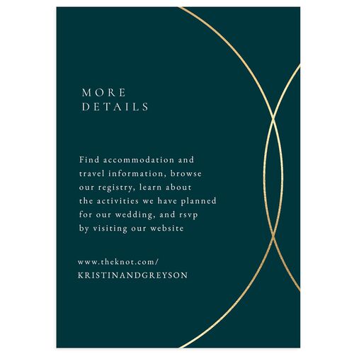 Minimal Rings Wedding Event Detail Cards Gold Saddle Signature Standard