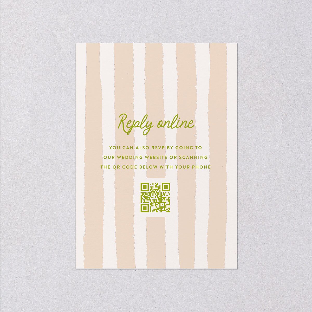 Eclectic Painted Stripes Wedding Response Cards Pear Signature Standard