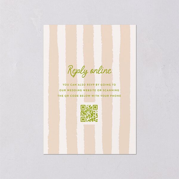Eclectic Painted Stripes Wedding Response Cards Pear Signature Standard