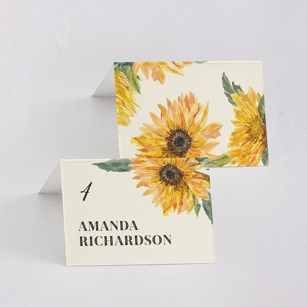 Sunflower Place Cards Cream Signature