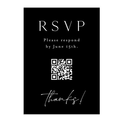 Simple Gallery QR Code RSVP Cards Midnight Signature Standard